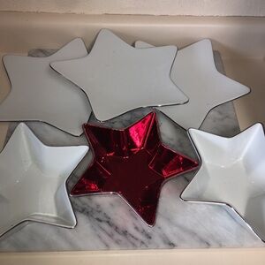 Set of 6 Star-Shaped Serving Bowls & Plates
